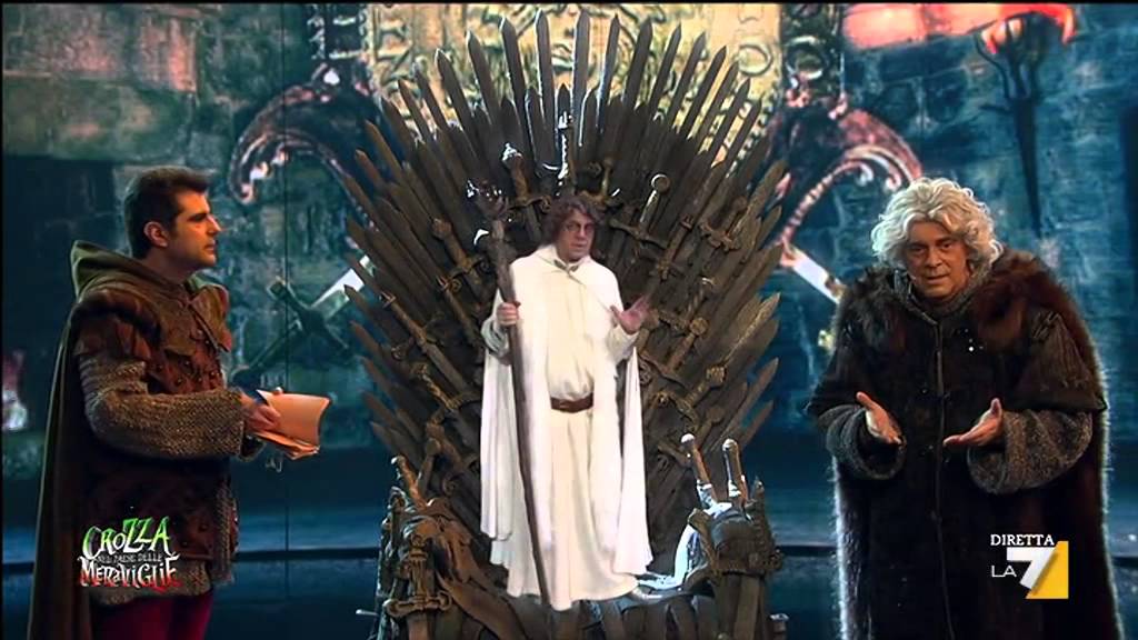 Crozza nel Paese delle Meraviglie - Crozza - Grillo 'Game Of Streaming' - Fuori o dentro l'Euro?