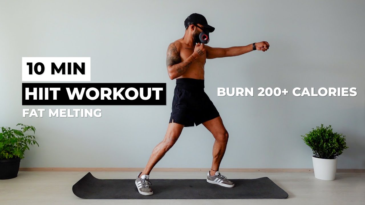 10 Minute HIIT Workout – Fat Melting, Burn 200+ Calories