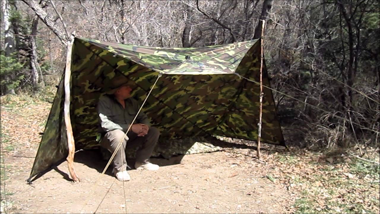 Make a Whelen Tent with a Square Tarp