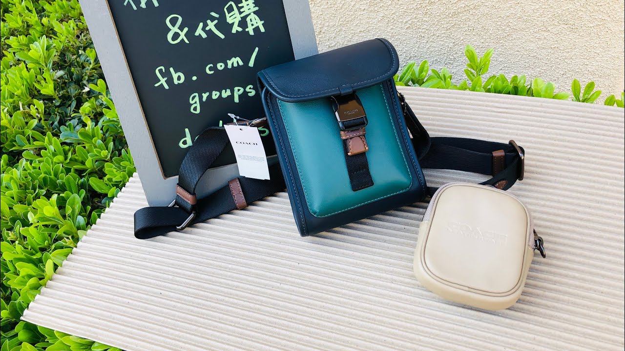 COACH ☜UNBOXING☞ Charter North/South Crossbody With Hybrid Pouch In Colorblock / Ocean Multi