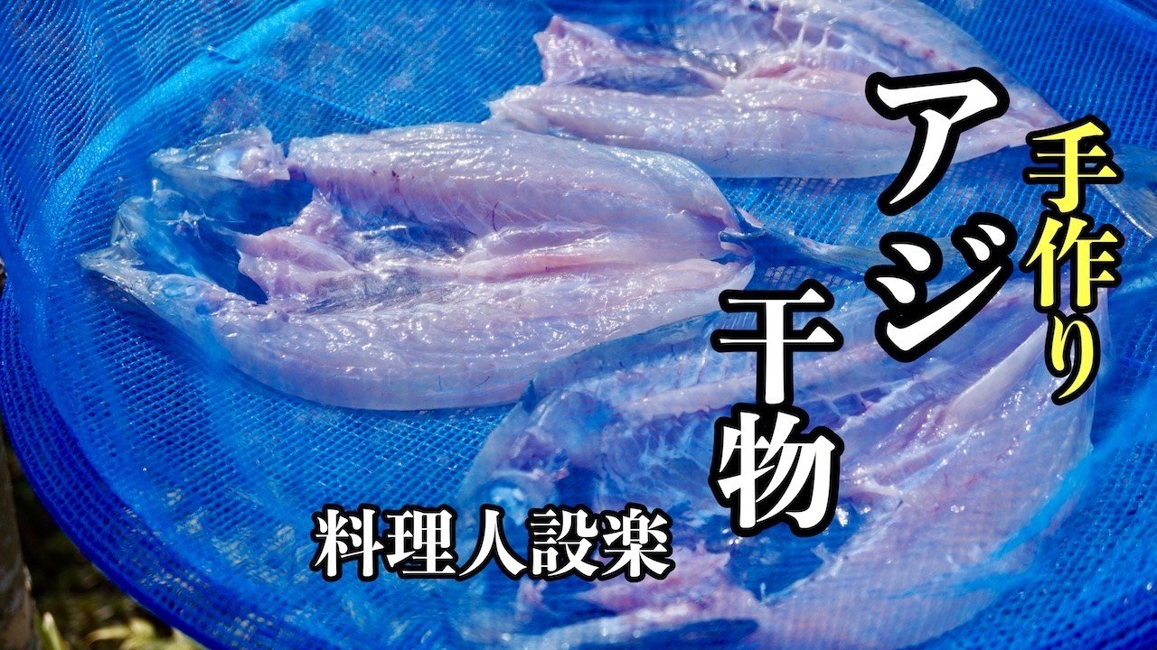 【プロ直伝】自分で開いて干す！長期保存にも便利！アジの開き