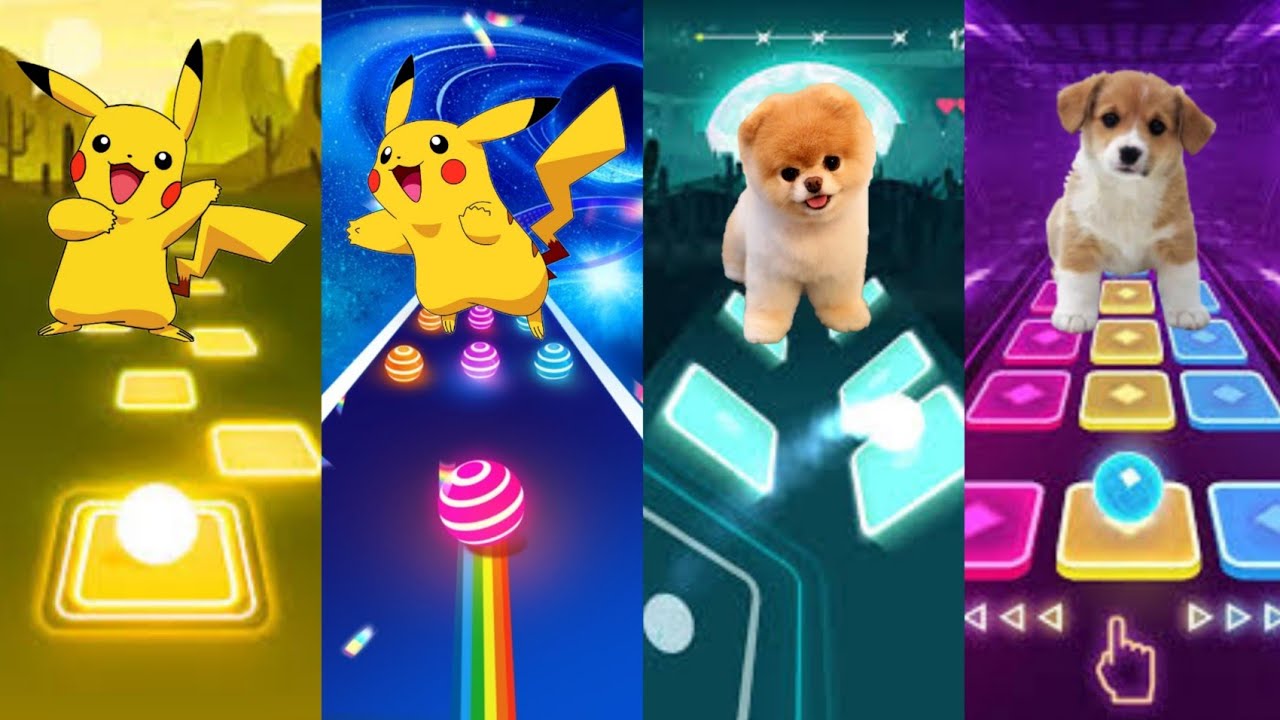 Pika Pika Pikachu - Cute Dog | Tiles Hop vs Magic Jump