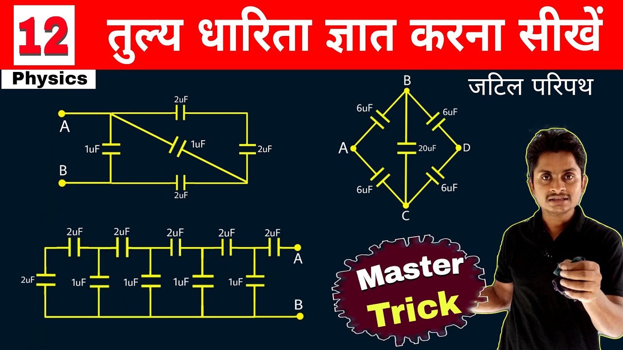 जटिल परिपथ का तुल्य धारिता ज्ञात करना सीखें #12th Physics अध्याय 2-स्थिर वैद्युत विभव तथा धारिता