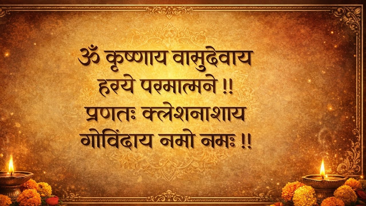 “🙏ॐ कृष्णाय वासुदेवाय हरये परमात्मने ,प्रणतः क्लेशनाशाय गोविंदाय नमो नमः”❣️✨