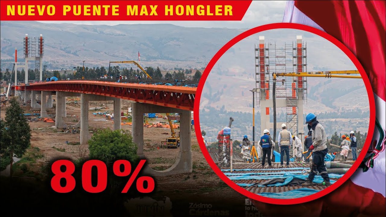 Vaciado de concreto del nuevo Puente Max Hongler en 80%
