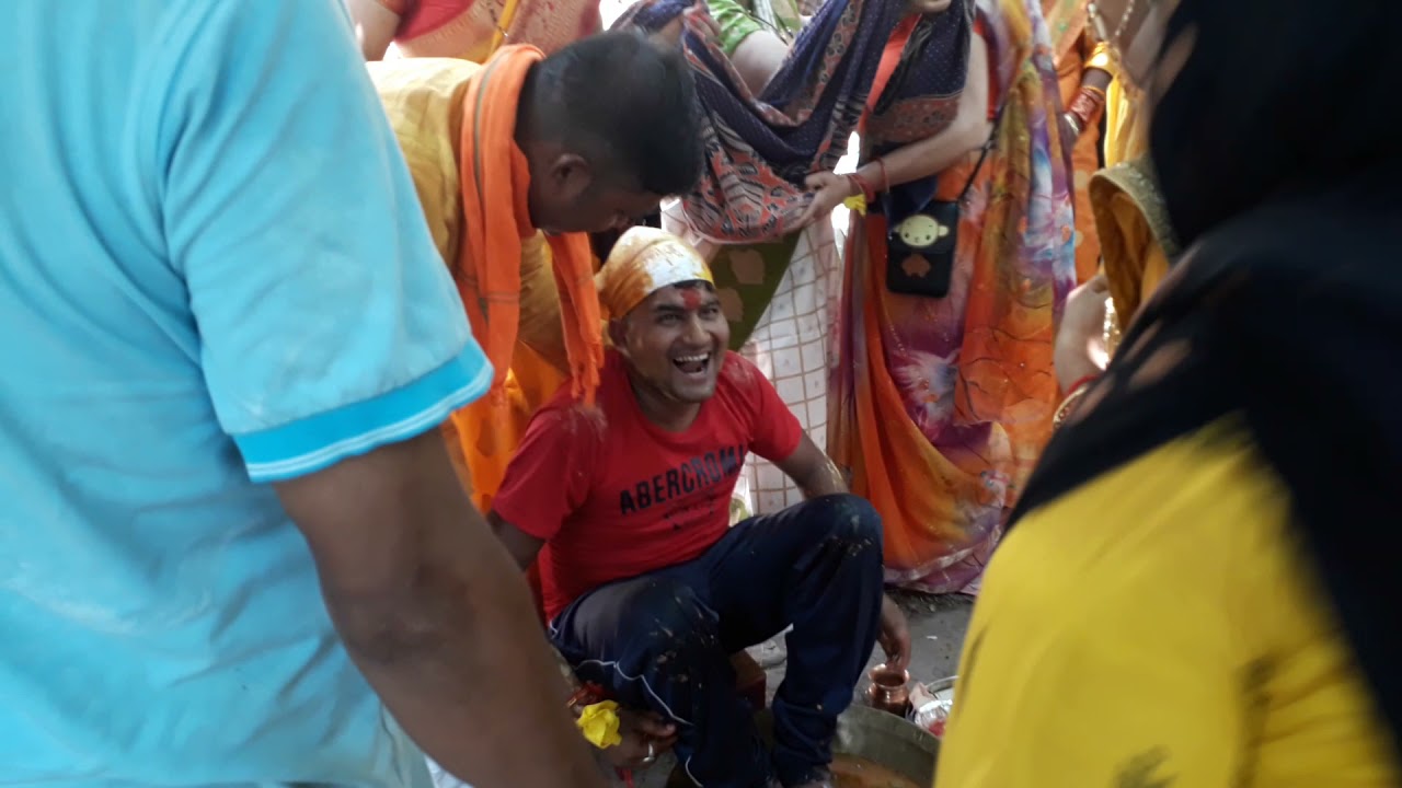 Golu ki shadi ki haldi snaan...