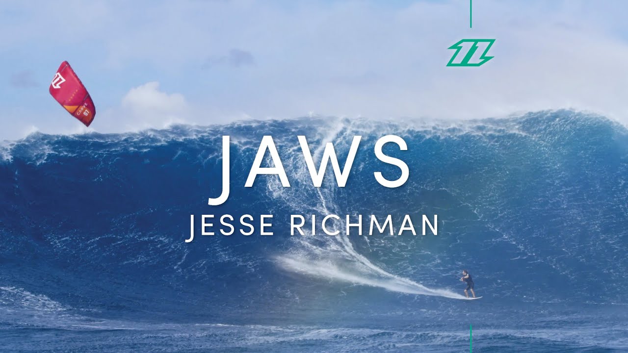 Jesse Richman kitesurfing Jaws 2021