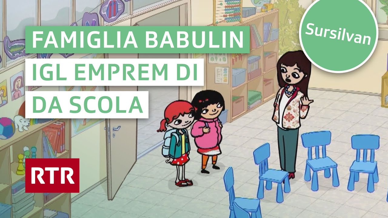Famiglia Babulin: Igl emprem di da scola (Sursilvan) | RTR Uffants | Geschichten f&uuml;r Kinder