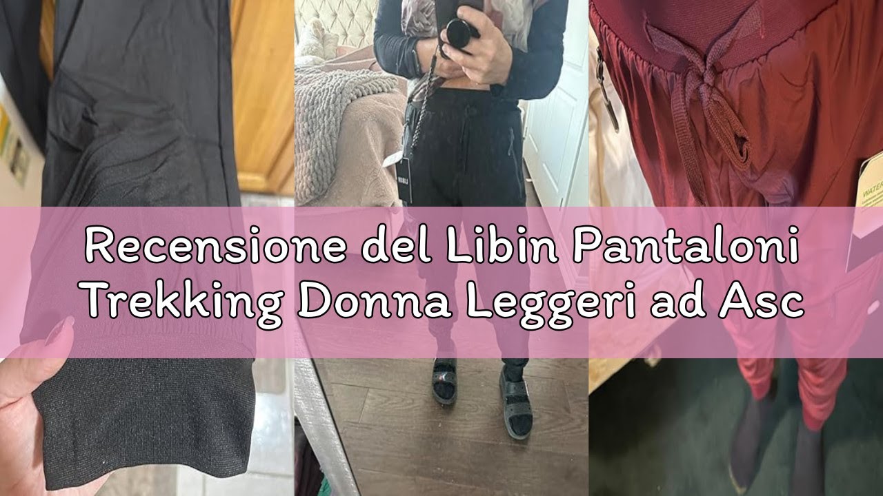 Recensione del Libin Pantaloni Trekking Donna Leggeri ad Asciugatura Rapida Cargo Jogger Sportivi Es