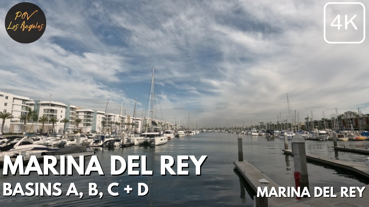 Marina del Rey I POV Walking I Basins A, B, C, and D I Los Angeles I 4K