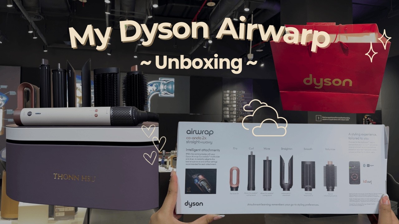 DYSON AIRWRAP Co-anda2x™ UNBOXING🎀| Lotte Mall West Lake Hanoi, Name Engraving, Birthday Gift🎁
