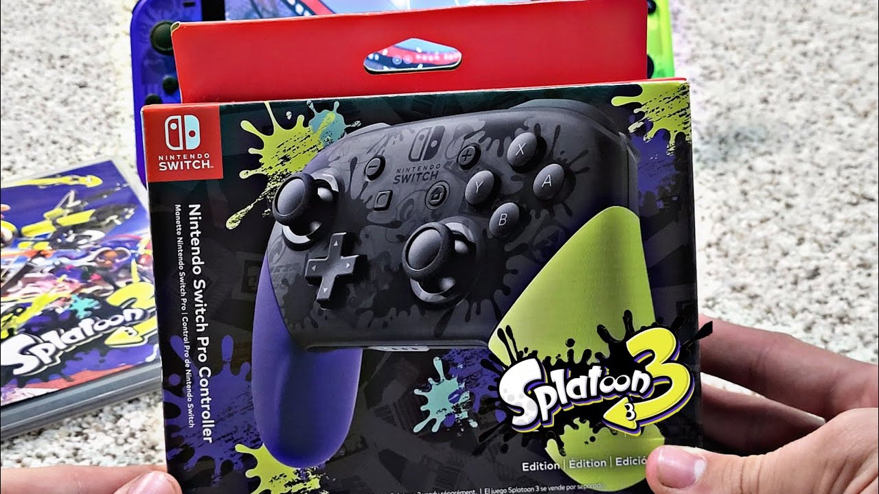 Распаковка и обзор контроллера Splatoon 3 для Nintendo Switch Pro