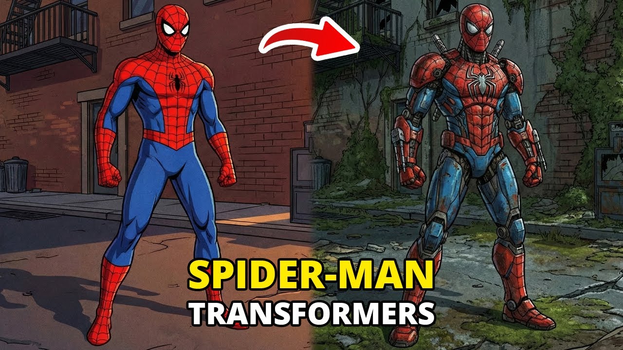 🔥 Spider-Man: Post-Apocalyptic Robot Transformations | Transformers Characters