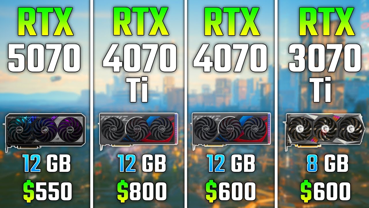 RTX 5070 vs RTX 4070 Ti vs RTX 4070 vs RTX 3070 Ti | Test in 7 Games