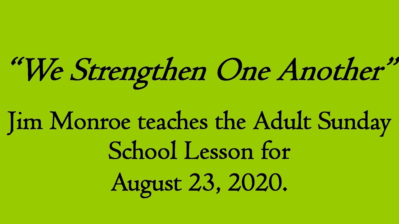 Adult Sunday School Lesson Presentation - 