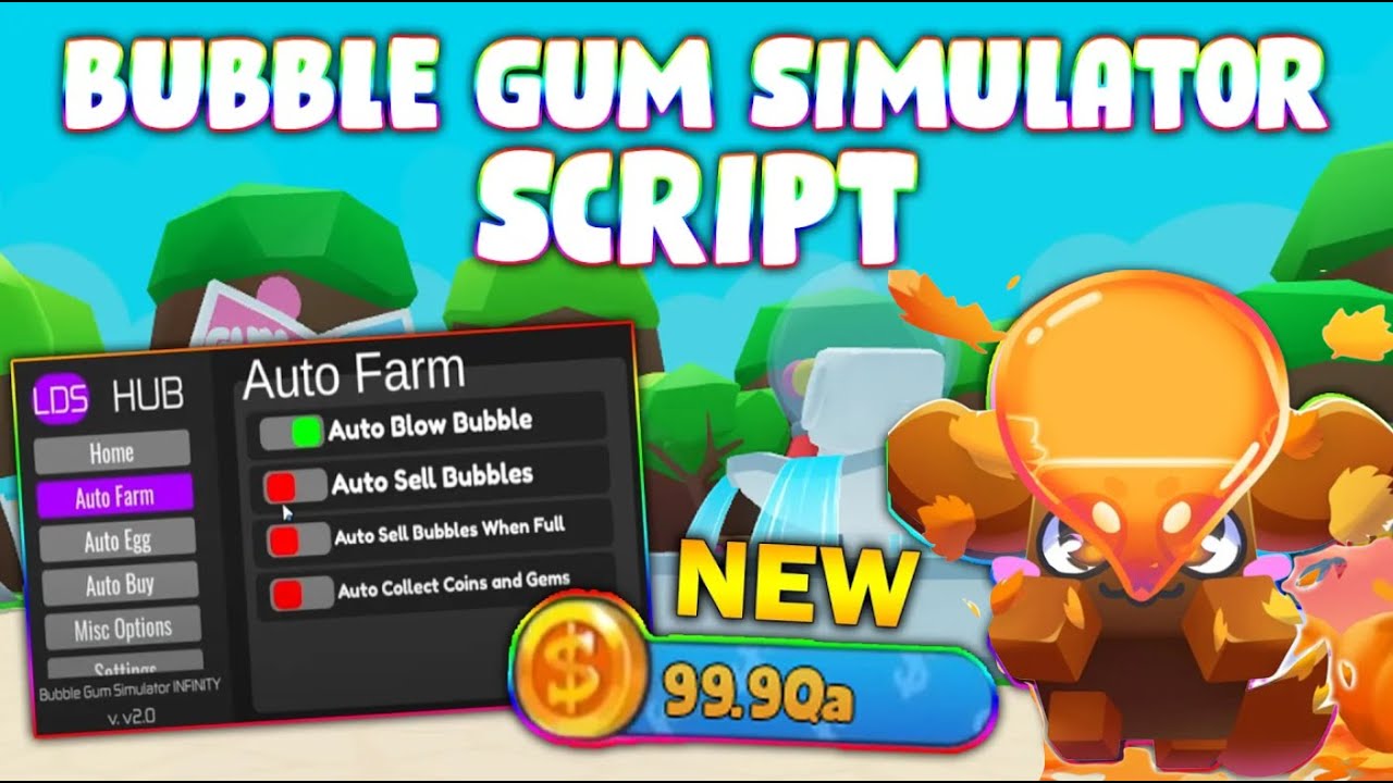 *NEW* Bubble Gum Simulator INFINITY Script (PASTEBIN 2025) (AUTO BLOW/SELL BUBBLE , AUTO COLLECT )