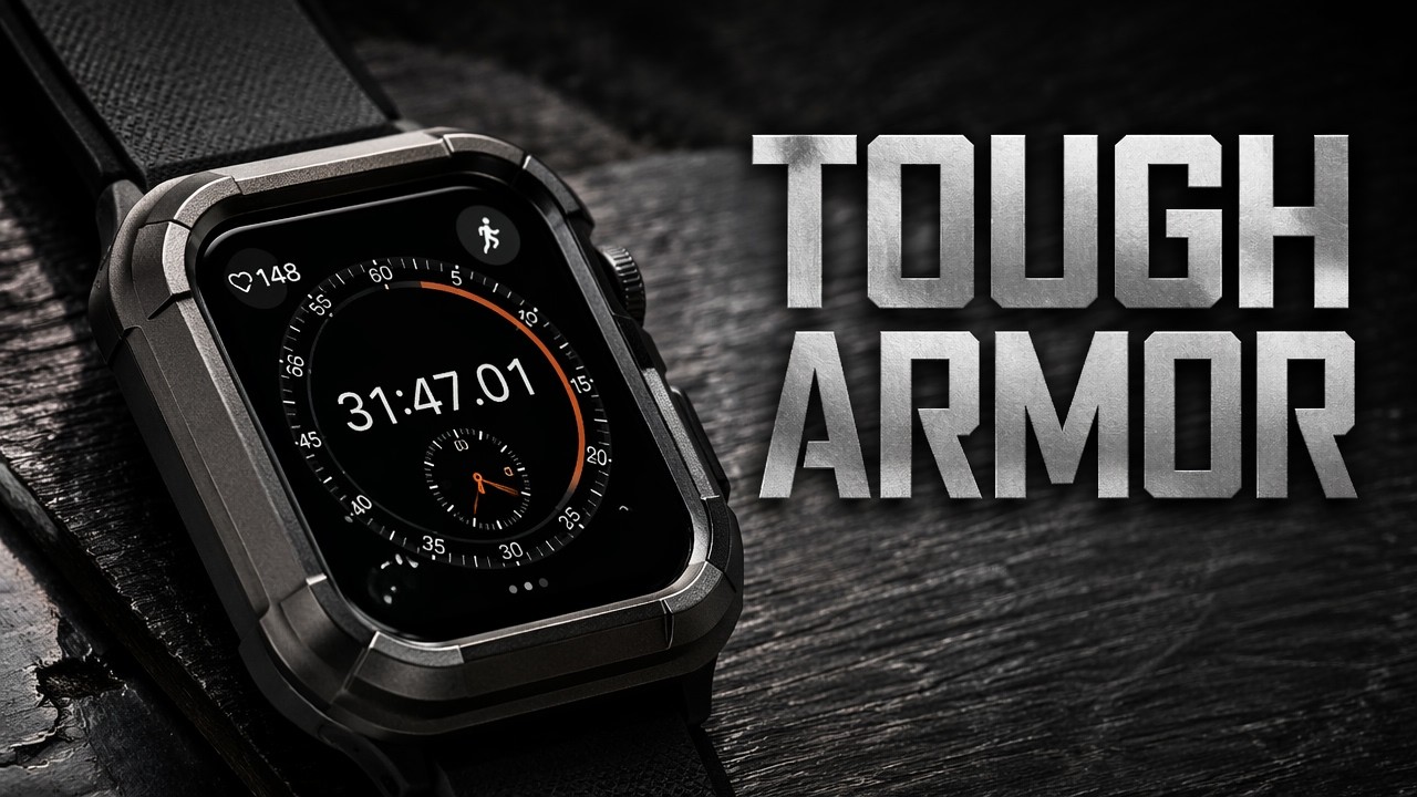 Spigen Tough Armor gunmetal protector case for the 42mm Apple Watch