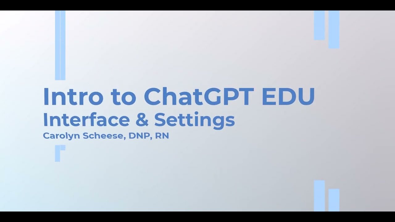 ChatGPT EDU Interface & Settings