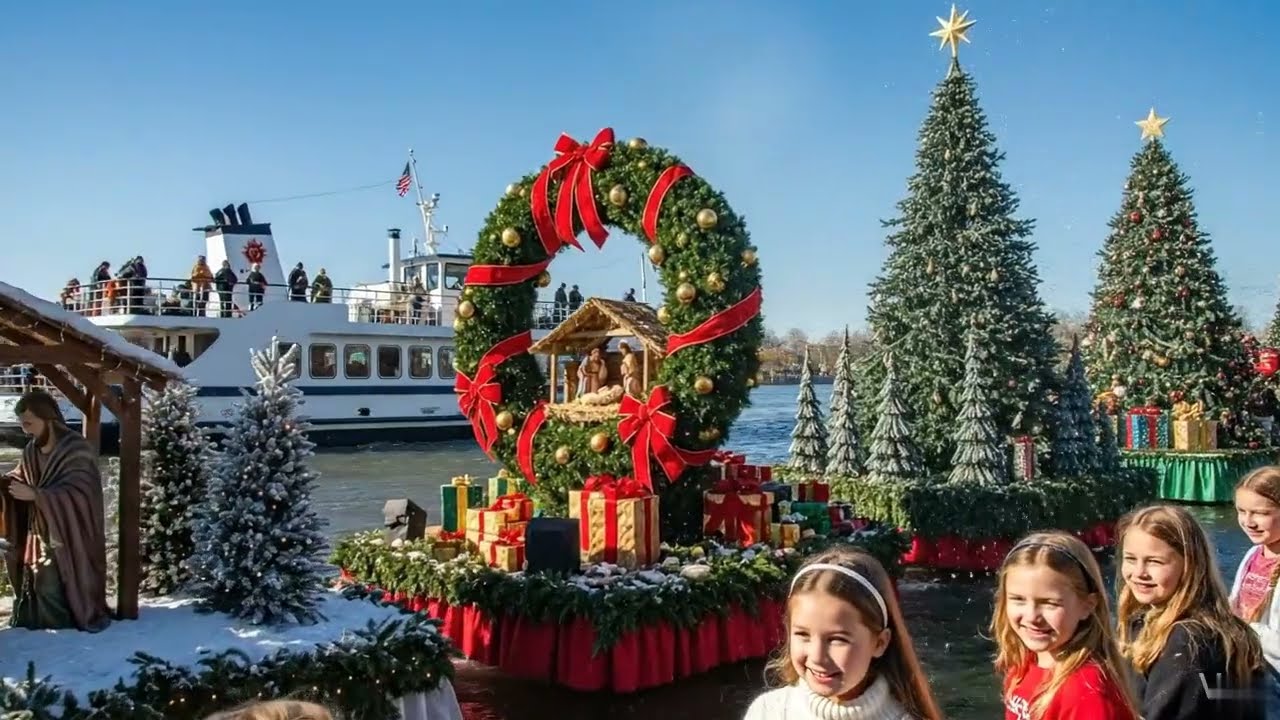USA&rsquo;s Biggest River Parade EVER | Giant Jesus & Santa Floats in a Massive Convoy (4K)*