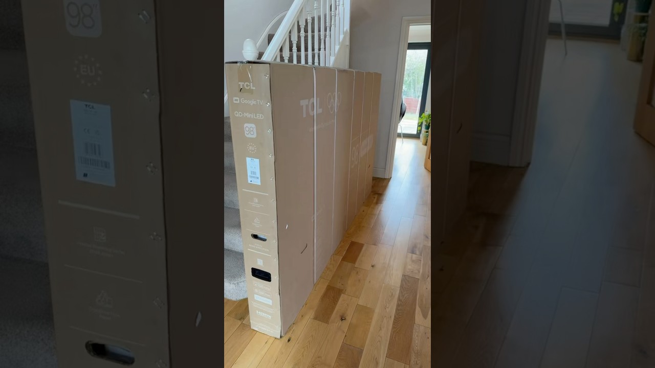 98&rdquo; TCL TV Wall Mount FULL Install 😮&zwj;🔥 Hidden Cables + Screen Peel Reveal #tvwallmount #tvmount