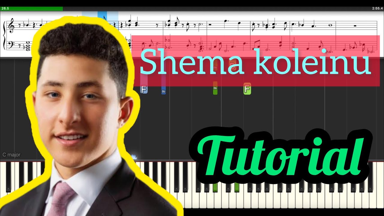 HOW TO PLAY SHEMA KOLEINU BY YAAKOV ROSENBLUM ON PIANO | Synthesia Tutorial + Notes