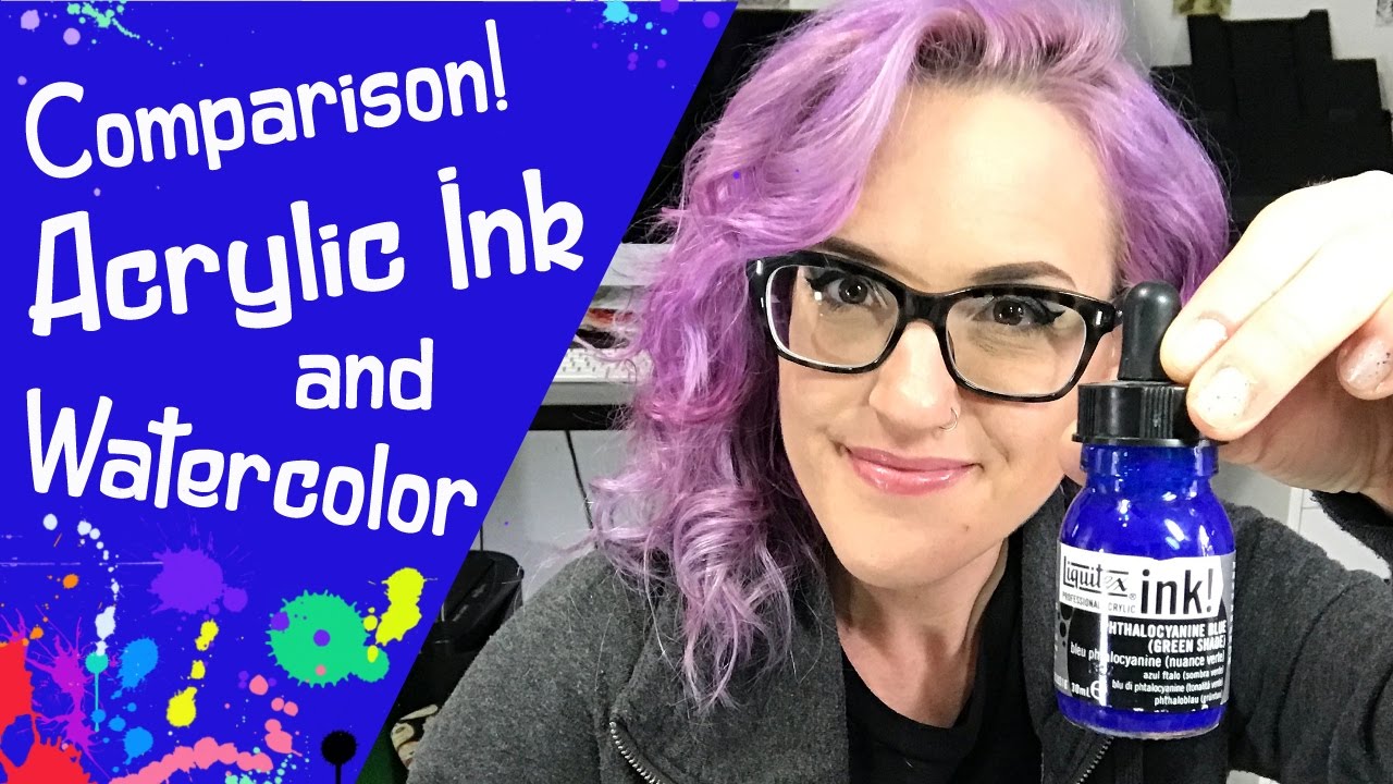 Acrylic Ink and Watercolor Comparison!