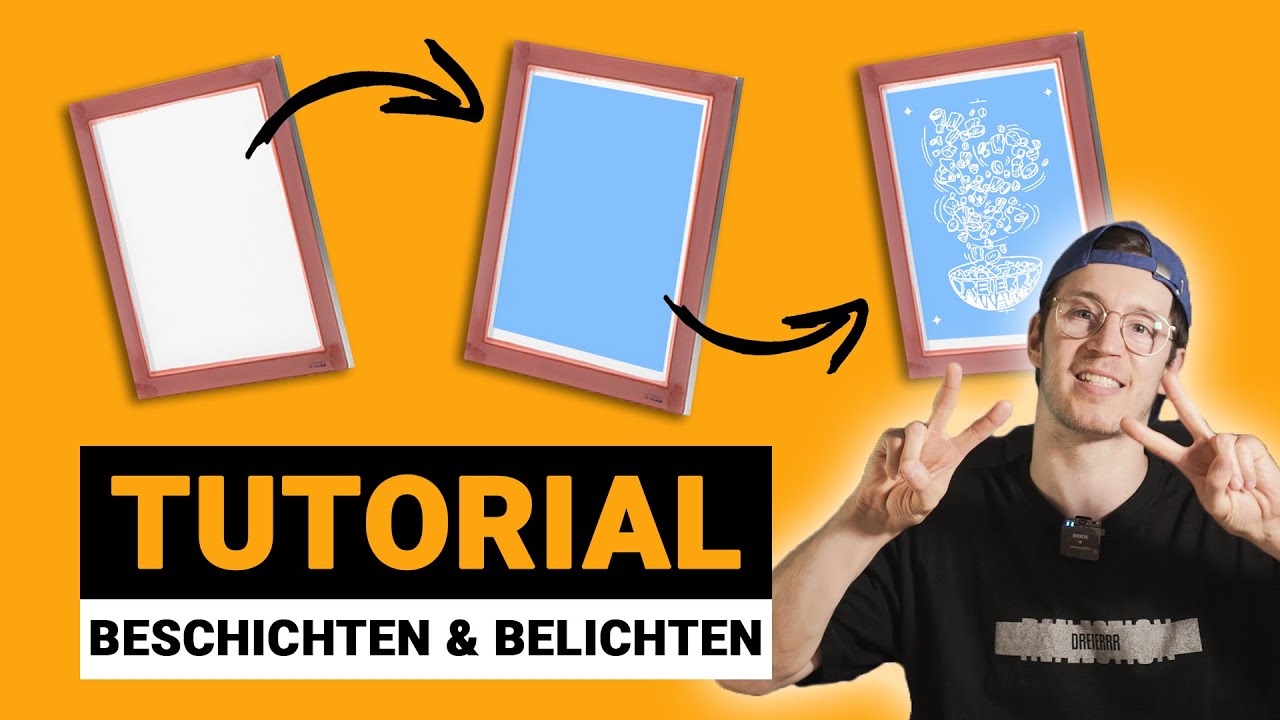 Siebdruckrahmen BESCHICHTEN und BELICHTEN ✅ Siebdruck Tutorial für Anfänger 😊