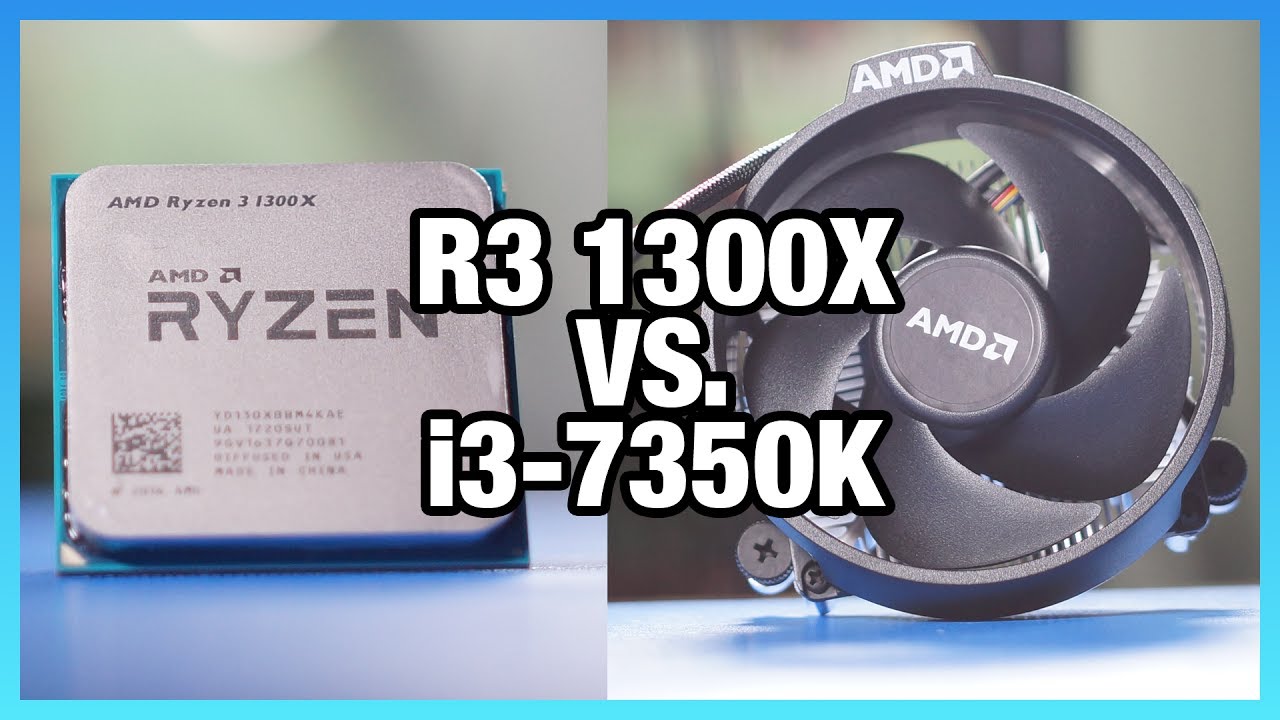AMD R3 1300X Review vs. 7350K & More | Intel's Response
