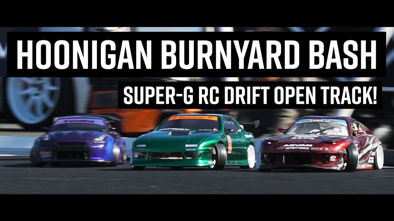 RC DRIFT AT HOONIGAN BURNYARD BASH // Super-G Open Track Booth 2020