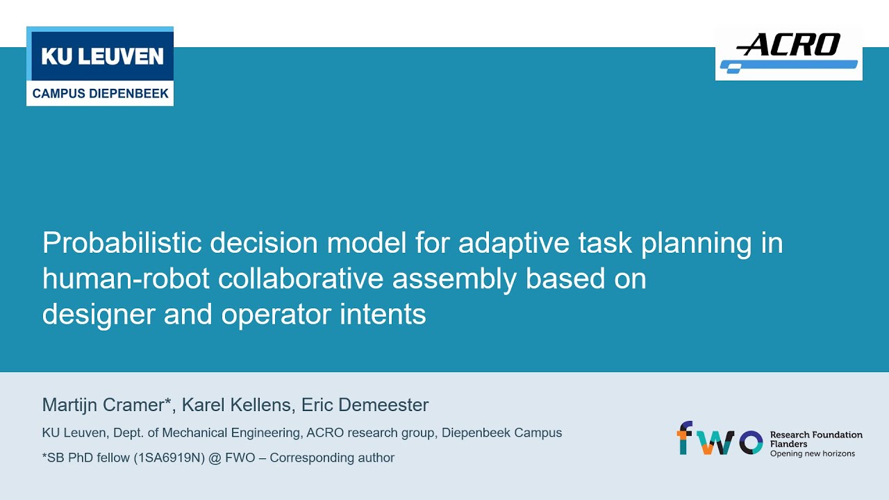Probabilistic decision model for adaptive task planning in human-robot collaborative assembly ...