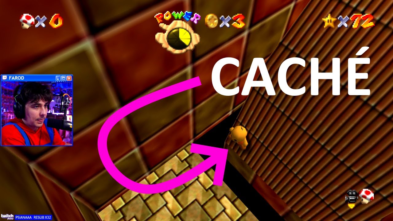 Cache-cache géant sur Mario 64 (à 10)