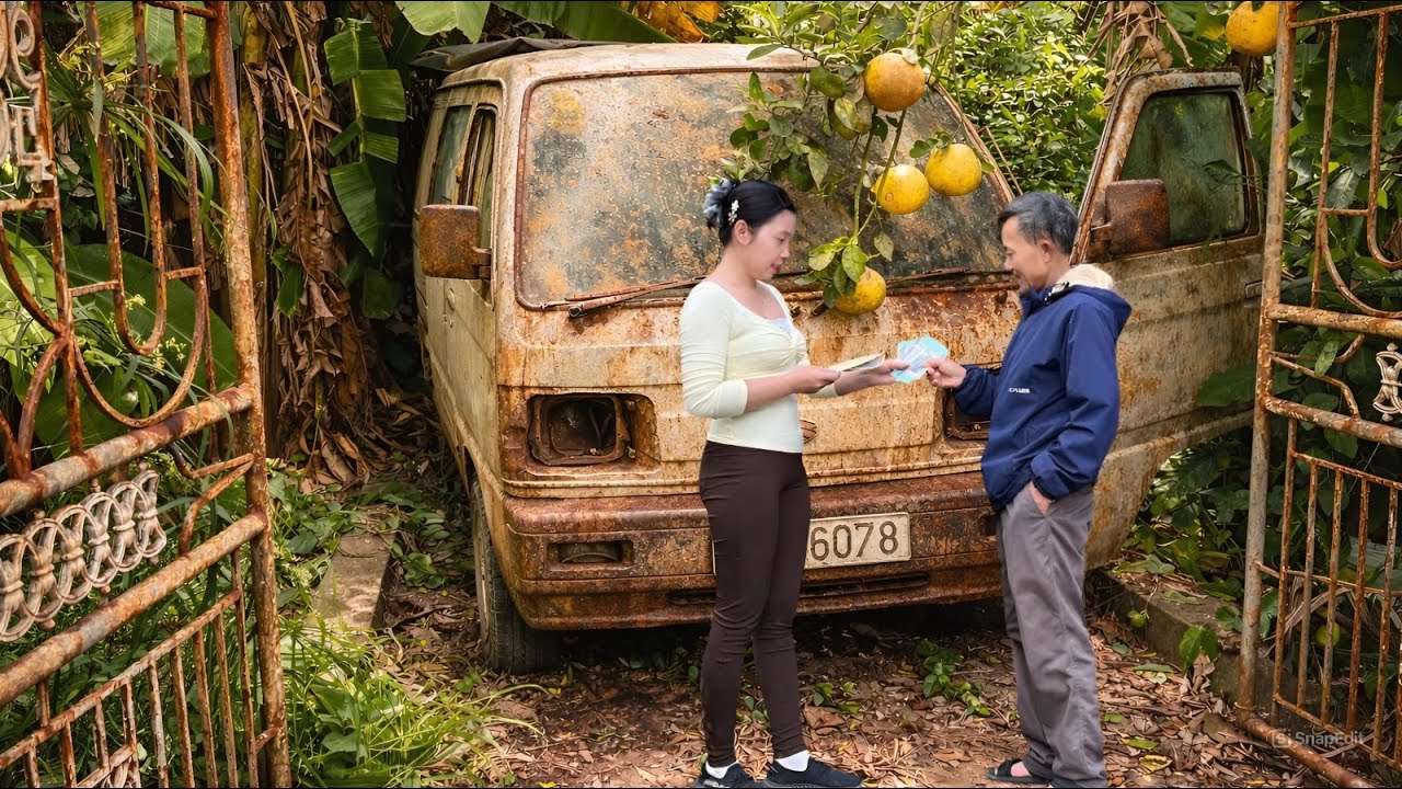 GIRL'S CHALLENGE: Restarting a Suzuki 550kg van that had been abandoned for years in an orchard.🚐🛠🛠