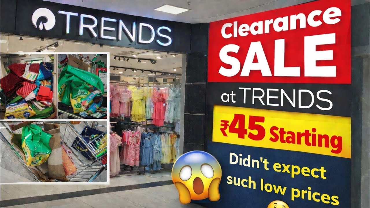 45₹కి కూడా డ్రెస్సులు దొరుకుతాయనిAnukoledhu😱Trends loClearance Sale#reliences martBazaar#viral video