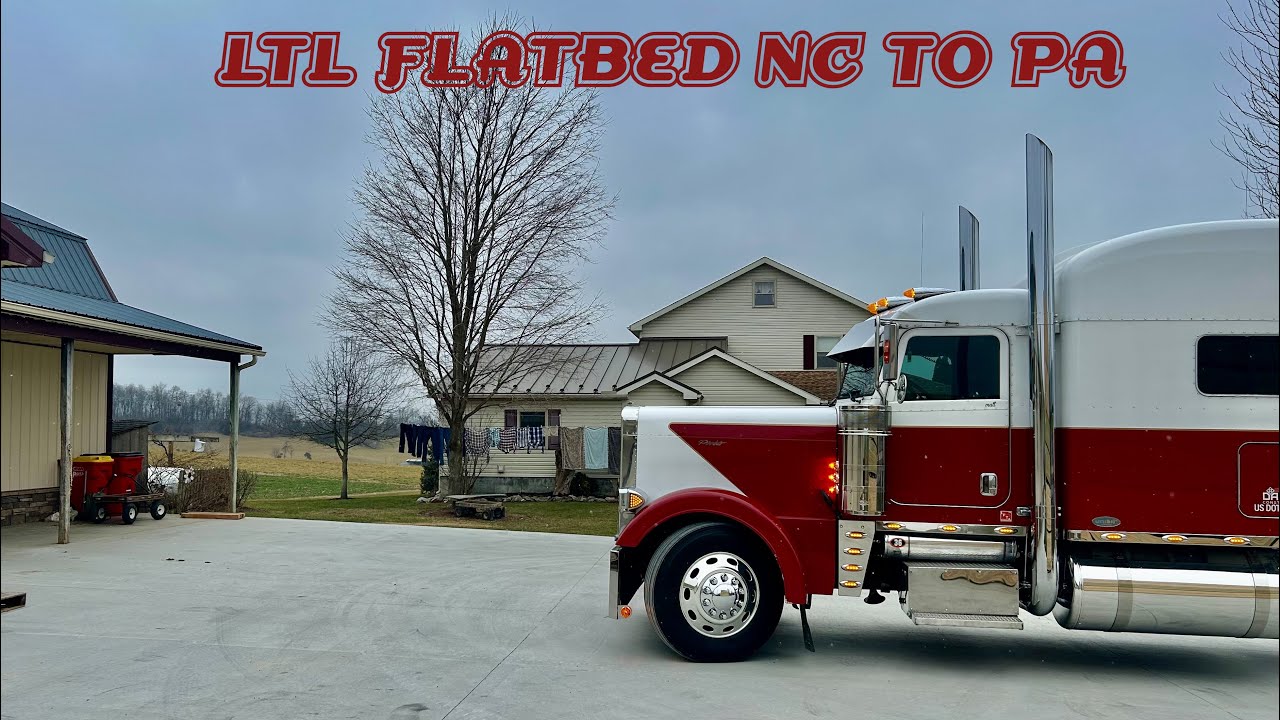 Trucking vlog   LTL Flatbedding   7 stops PA-NC and back 🇺🇸