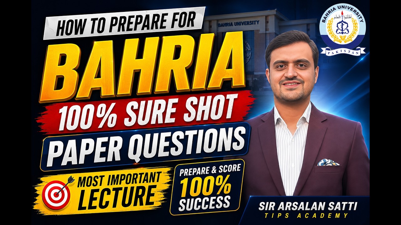 How to Prepare for Bahria University  CBT Entry Test | Most Important Lectures and Questions