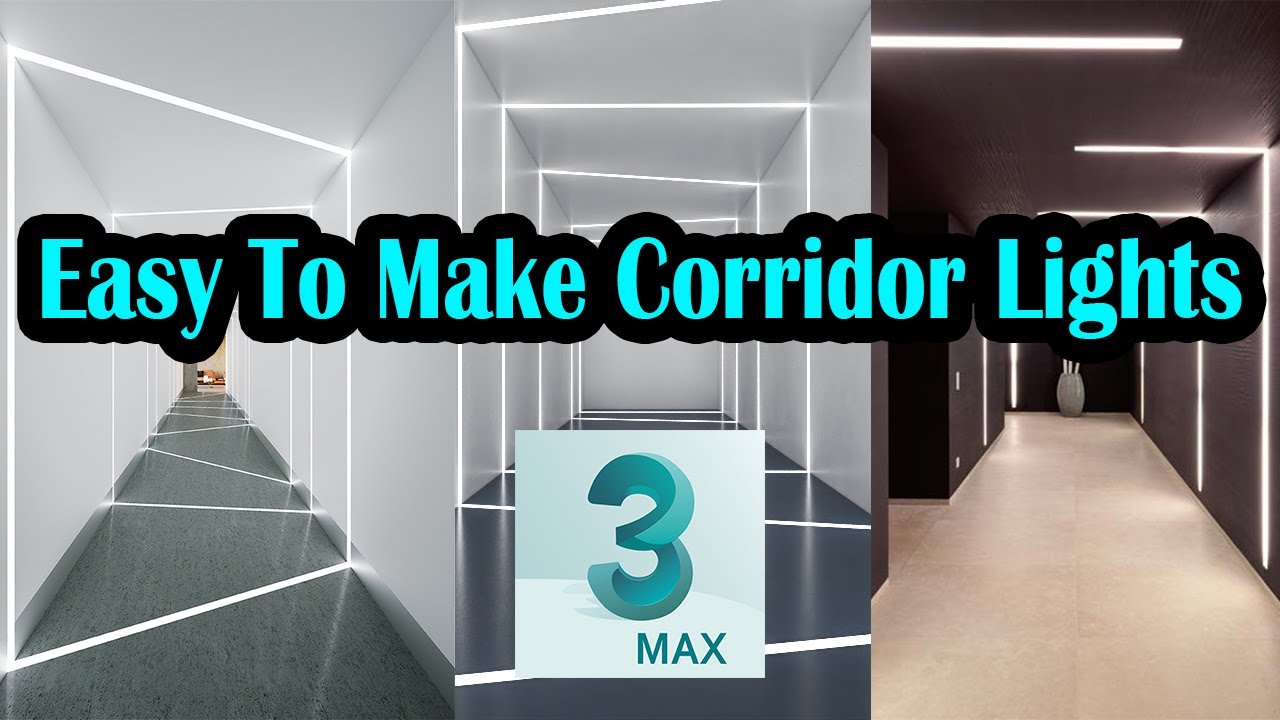 Как сделать освещение коридора в 3ds Max с помощью V-Ray 5 | Специальное освещение интерьера с по...