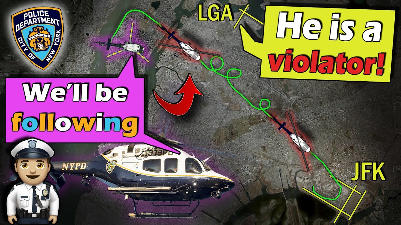 Helicopter VIOLATES NEW YORK AIRSPACE | Police Chased Him to JFK