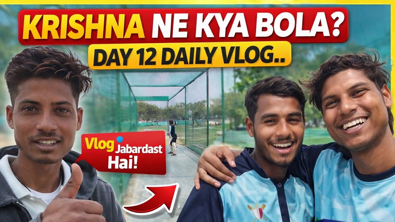 Day 12 of My Daily Vlog | Krishna Ne Mere Vlog Ke Baare Mein Kya Bola? 😱 | Academy Full Practice Day