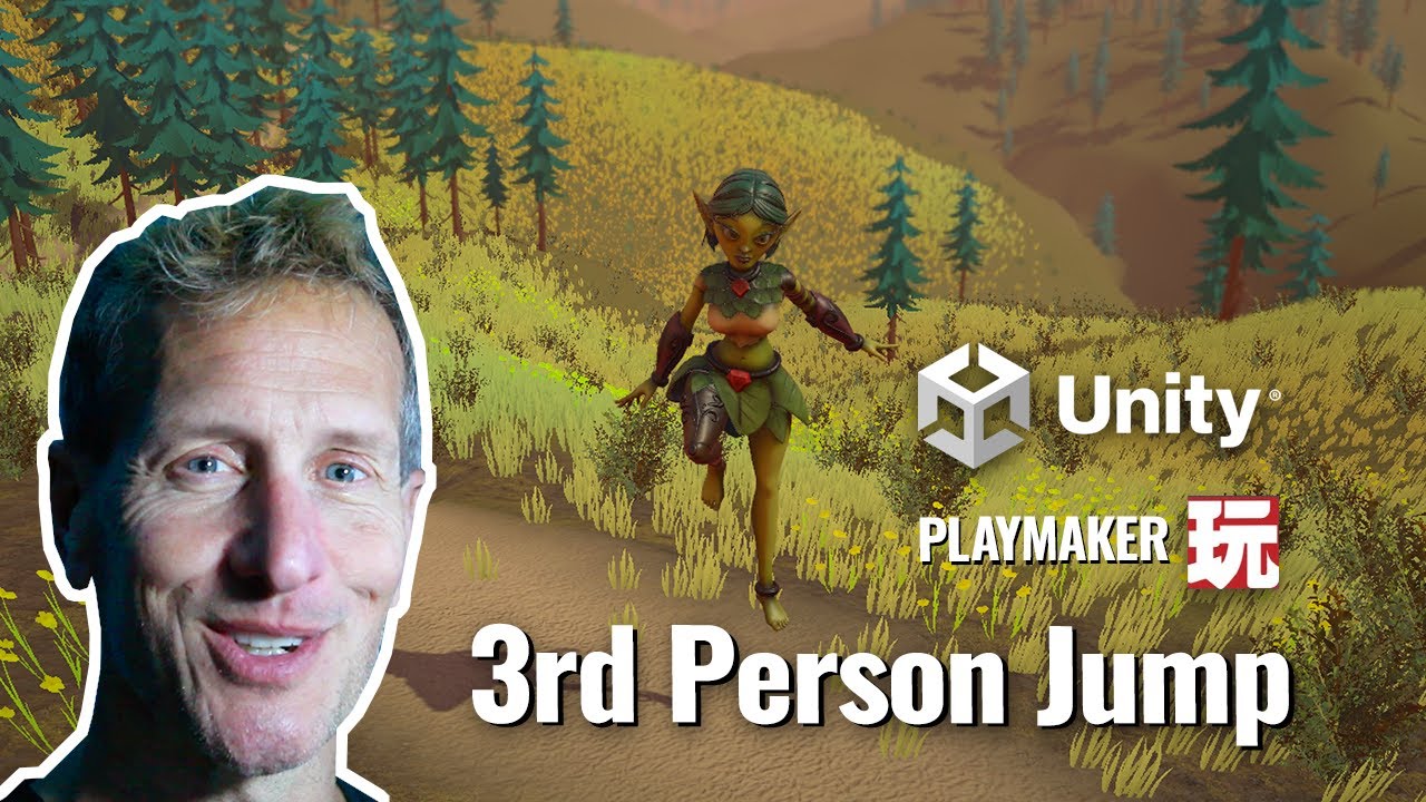 Unity Playmaker — вид от третьего лица с добавлением анимаций прыжков и прыжков
