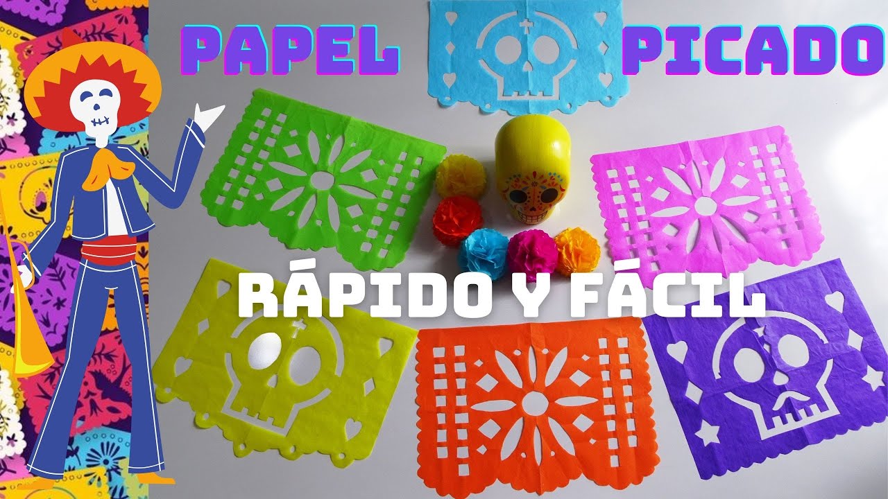 PAPEL PICADO PASO A PASO - DÍA DE MUERTOS