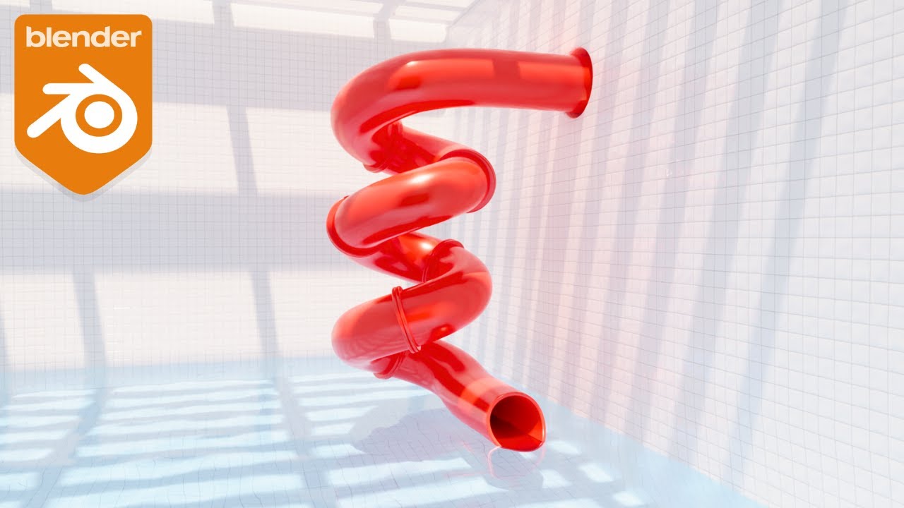 Spiral Slide with Pool | 3D Blender Tutorial