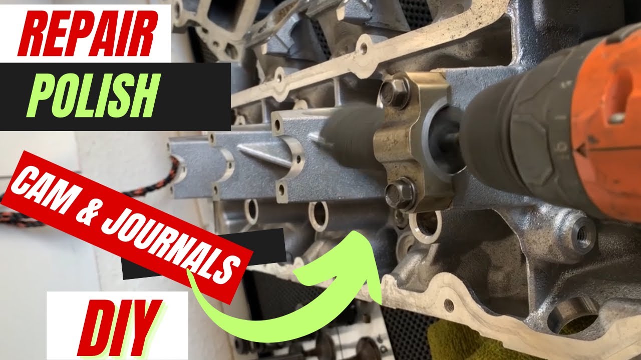 Repair and polish Cams and Cam Journals Using a Drill On A Jeep Chrysler 3.7