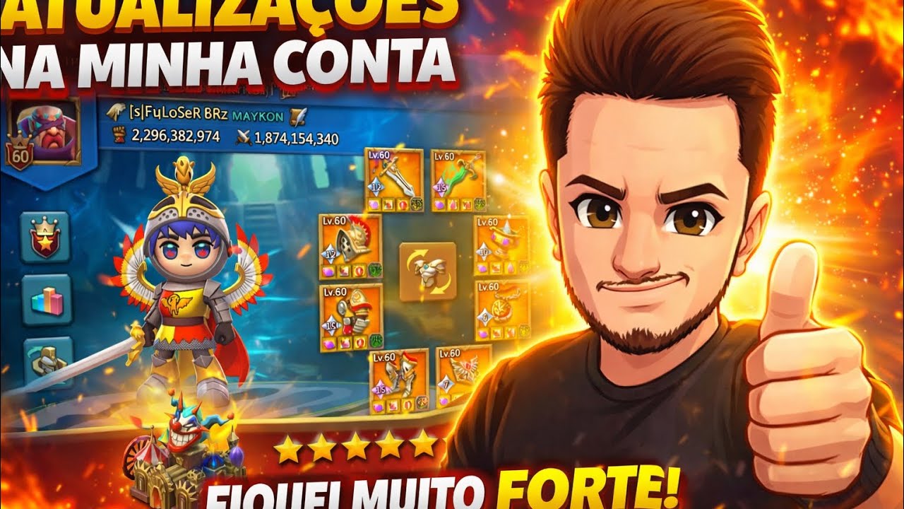 UPGRADES PESADOS! 🔥 Atualização Completa da Minha Conta | Lords Mobile