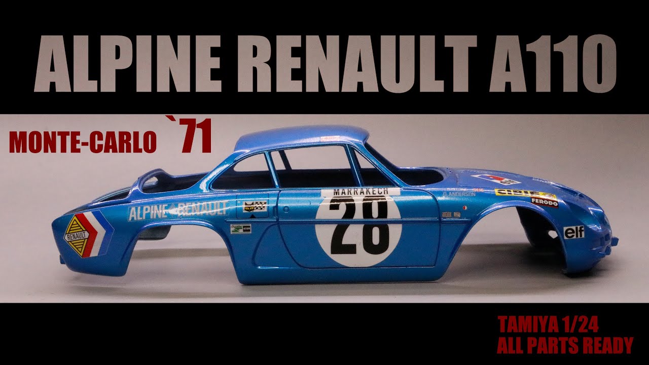 Building a Alpine Renault A110 Monte-Carlo 1971 Tamiya 1/24 P04 all parts ready