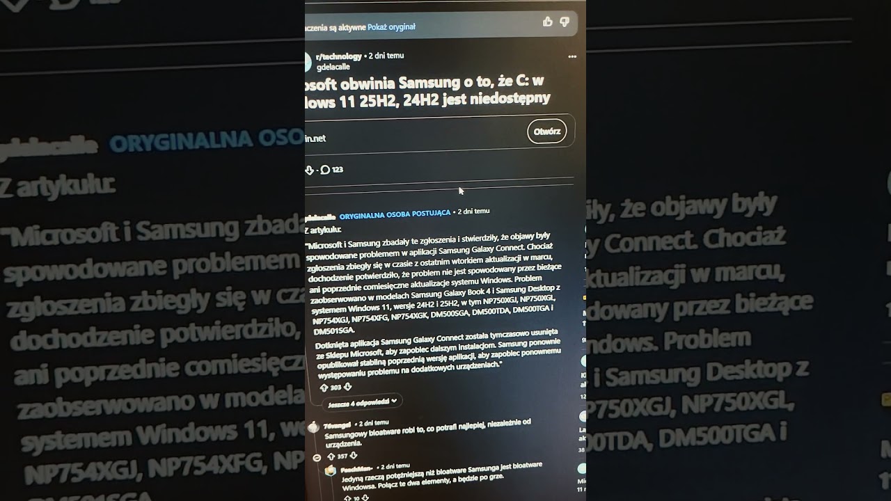 #002 - Jak Masz Sprzęt Samsunga z Win 11 i nie jest to lod&oacute;wka to nie instaluj poprawek 24h2 i 25h2