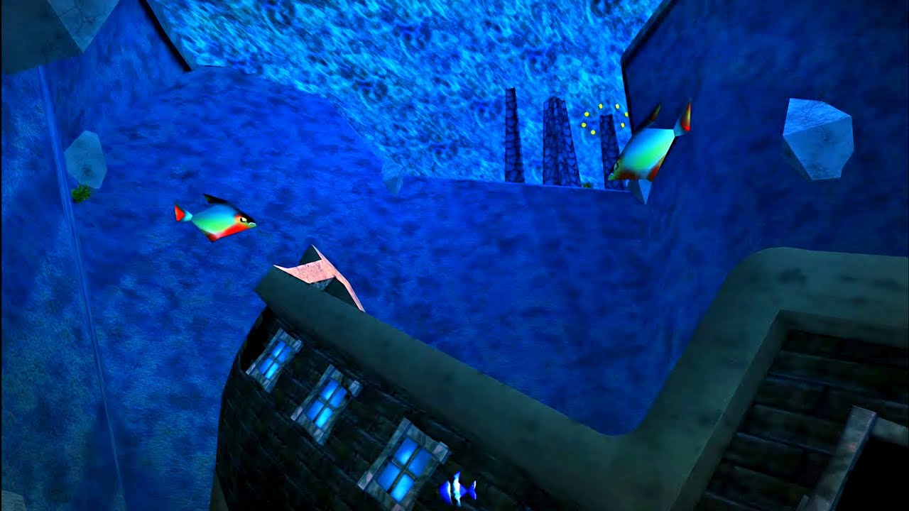 Super Mario 64 Ambience & Music | Sunken Ship on Jolly Roger Bay | ASMR Work/Study/Sleep [1 hour]