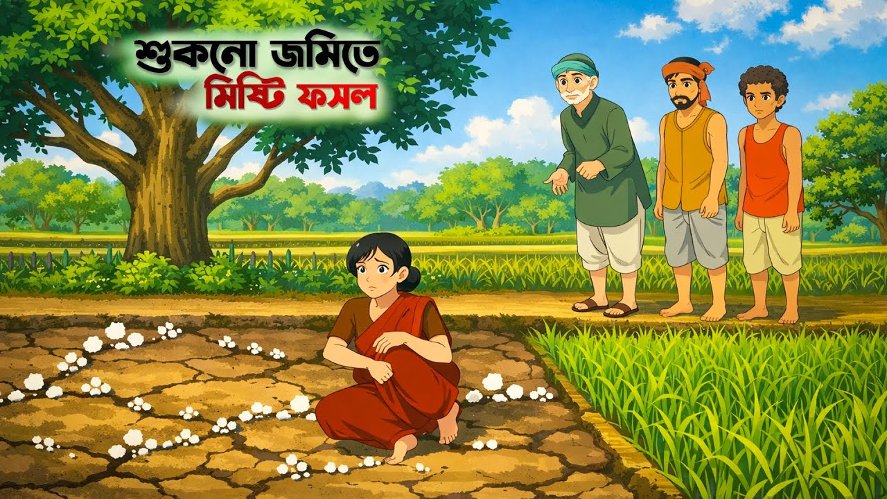 শুকনো জমিতে মিষ্টি ফসল | Bengali Moral Village Story | Bangla Cartoon Golpo | Gramer Golper Jhuri