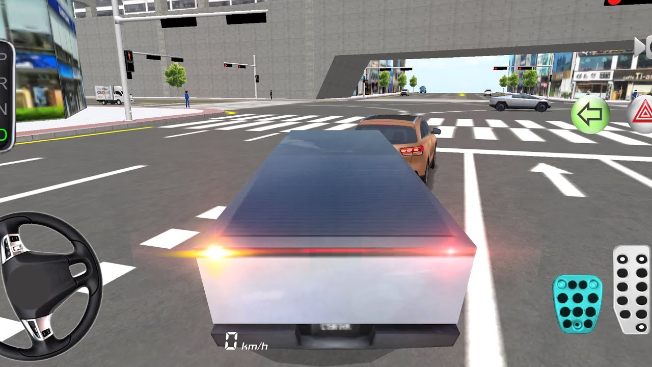 New Silver-Gray Tesla Cyber Truck - 3d Driving Class || Car Game #Gameplay #cargame