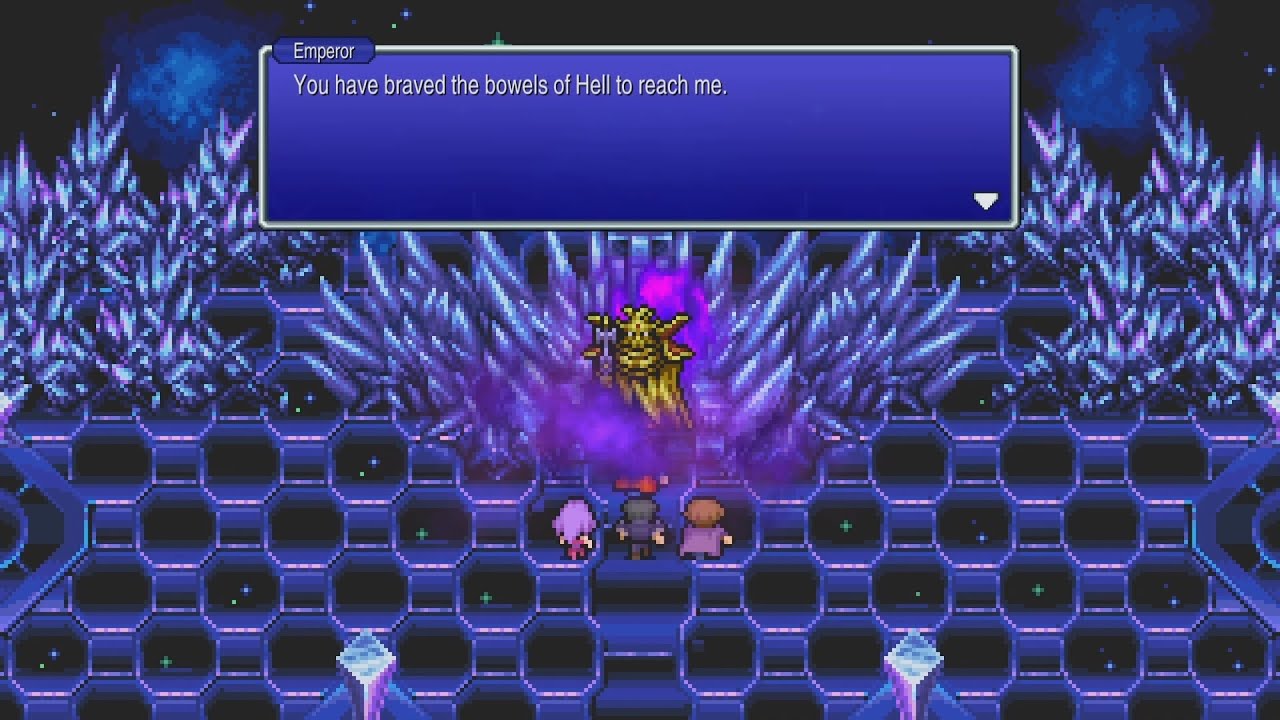 FINAL FANTASY II - Emperor Boss Fight (Castle Pandaemonium) + Final Cutscenes