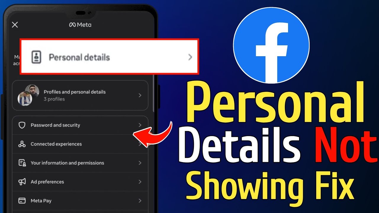 Facebook Personal Details Option Not Showing Fix | FB Settings Problem Solve